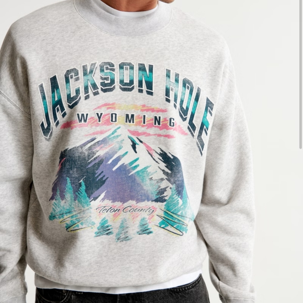 Jackson Hole Wyoming Abercrombie graphic sweatshirt
